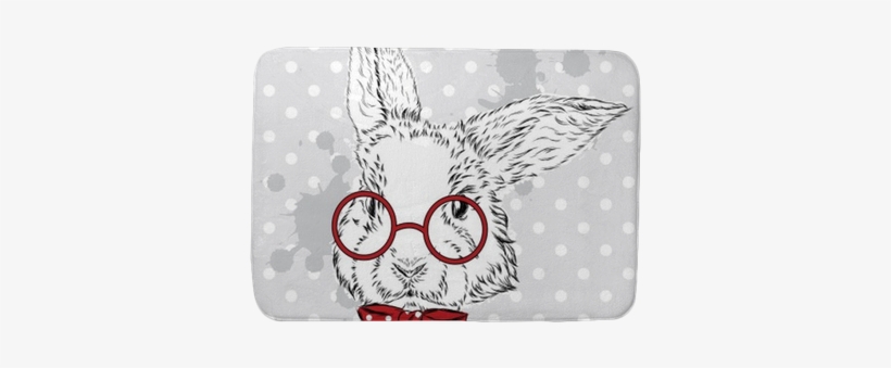 Rabbit Vector - Hipster Watercolor Bunny, transparent png download