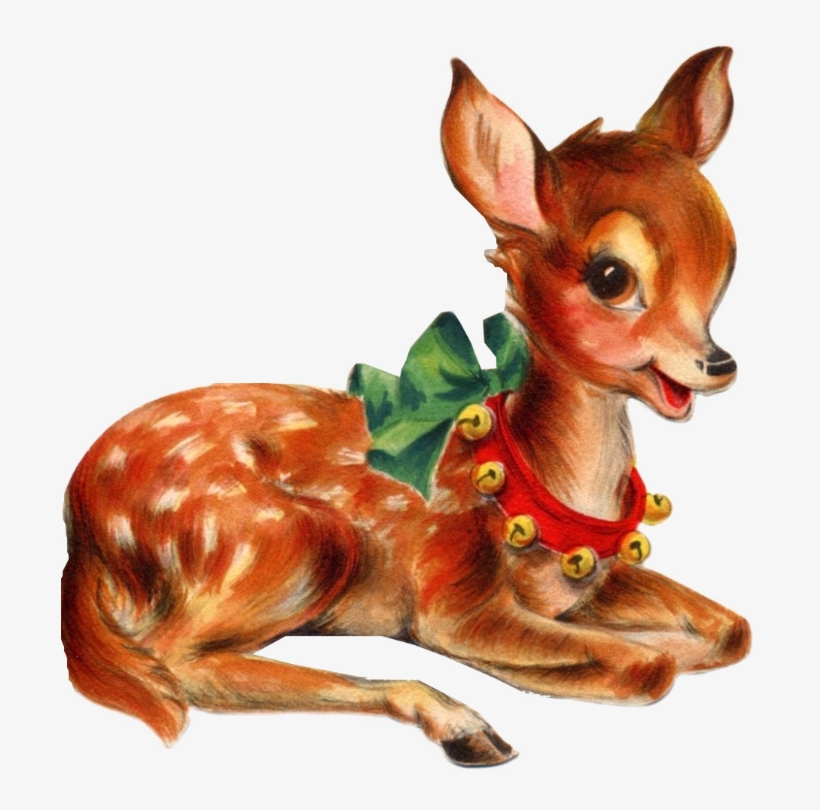 Vintage Christmas Deer Png - Christmas Deer Png, transparent png download