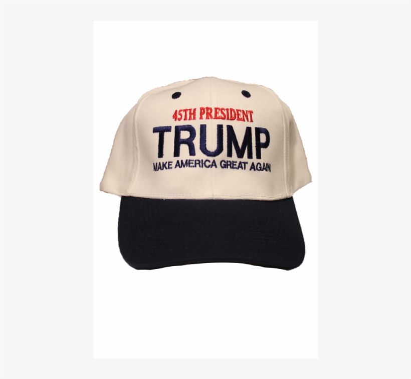 Trump Hat White/navy - Baseball Cap, transparent png download