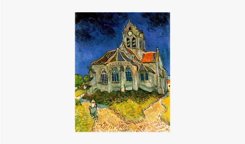 The Church At Auvers Vincent Van Gogh Art Reproduction - Vincent Van Gogh Church Doctor, transparent png download