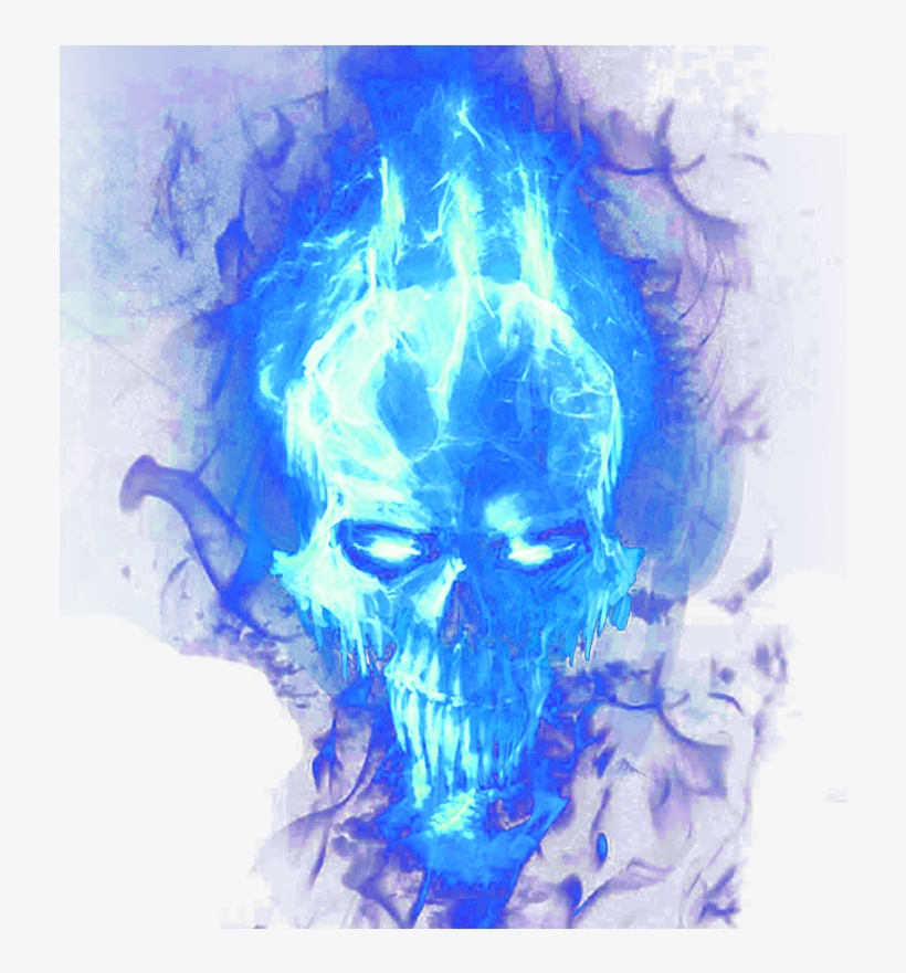 Blue Flame Png Transparent Image - Skull Flame Png, transparent png download