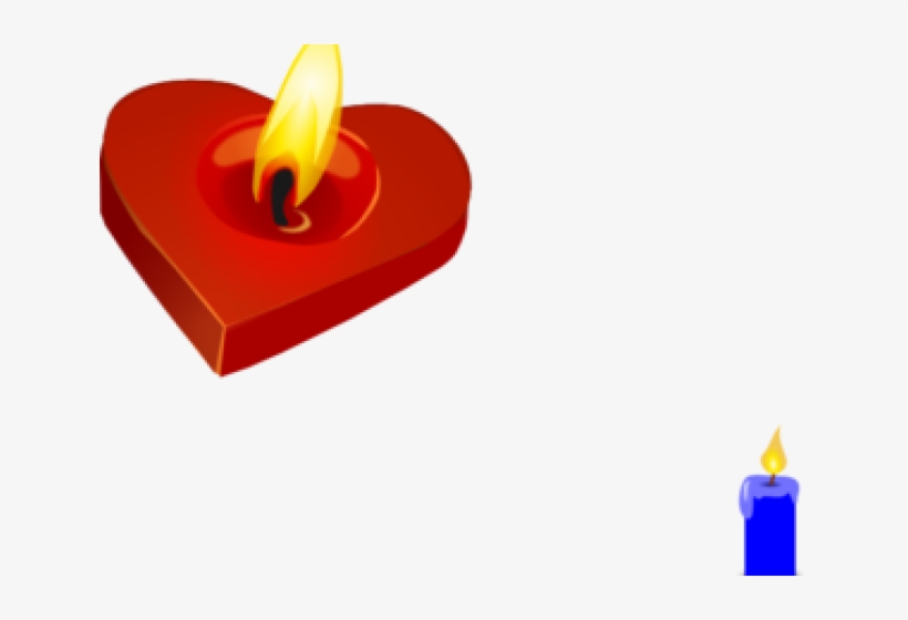 Melting Candle Clipart Lighting Candle - Heart Candle Shower Curtain, transparent png download