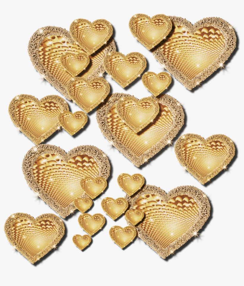 Clipart Info - Gold Heart 3d Png, transparent png download