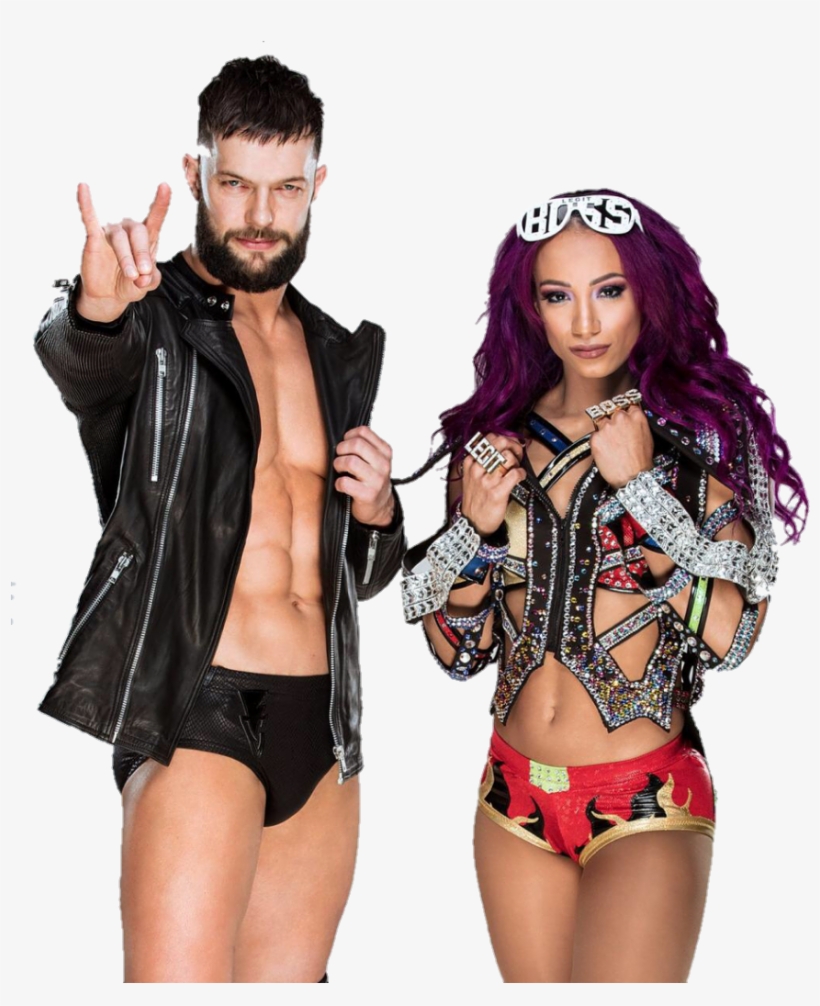 Finnbalor Sashabanks Wwe Wwesuperstars Mixedtag Prowres - Sasha Banks Y Finn Balor, transparent png download