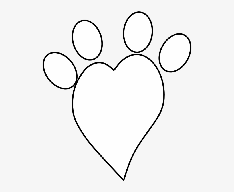How To Set Use Heart Paw Print Clipart, transparent png download