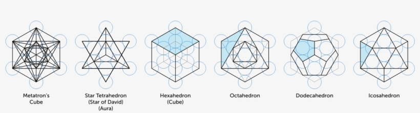 Metatron Solids - Metatron's Cube 5 Platonic Solids, transparent png download