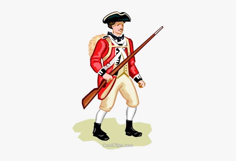 British Soldier Royalty Free Vector Clip Art Illustration - Revolutionary War Soldier Png, transparent png download
