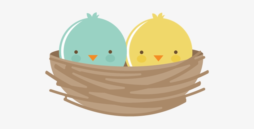 Birds In Nest Svg Files For Scrapbooking Cardmaking - Birds Cute Png, transparent png download