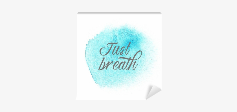 Abstract Blue Hand Drawing Watercolor Wash On White - Calligraphy, transparent png download