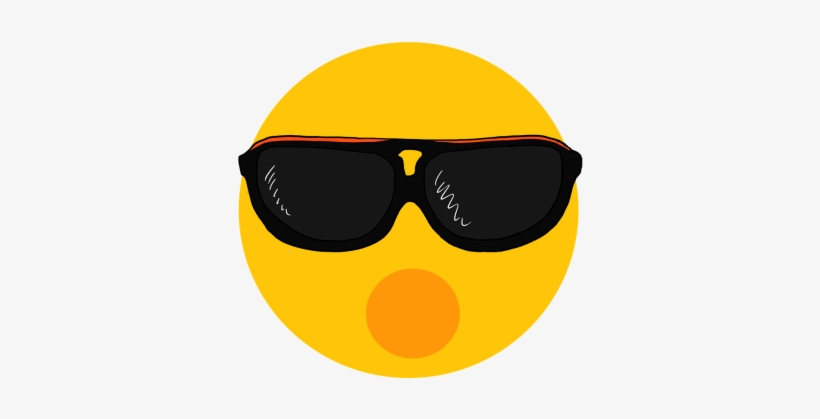 Emoji,emotions,face,sun Glasses,wow - Emoticon Kacamata, transparent png download