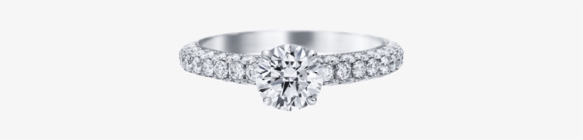Attraction By Harry Winston, Round Brilliant Diamond - Engagement Ring, transparent png download