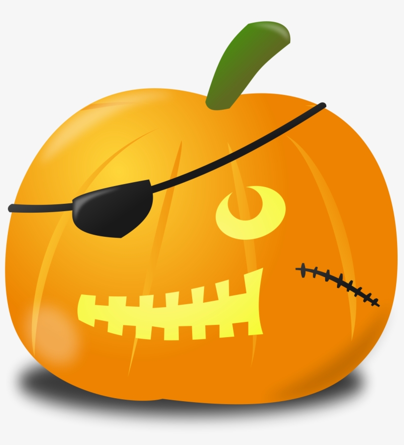 Pirate Pumpkin Jpg Free Download - Evil Pumpkin Clip Art, transparent png download