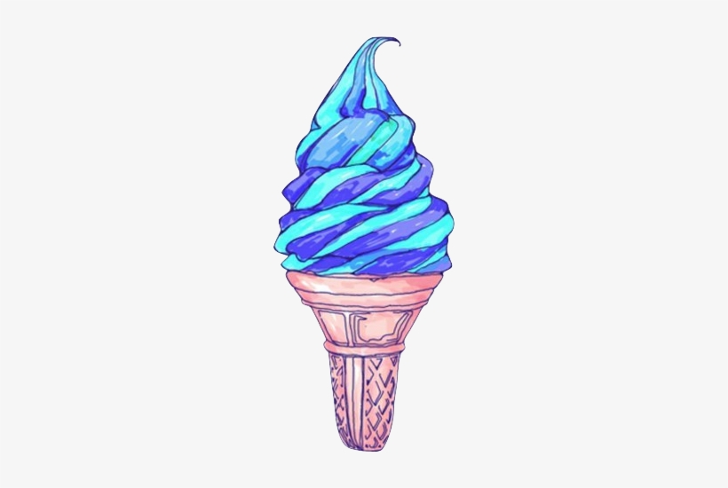 Ice Cream Cone Transparent - Ice Cream Tumblr Drawings, transparent png download