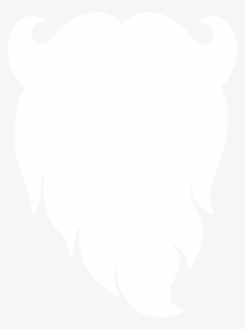 Santa Beard Silhouette By Paperlightbox - Beard, transparent png download