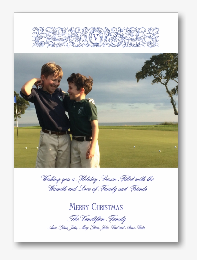 Filigree Banner W/ Initial - Foursome (golf), transparent png download