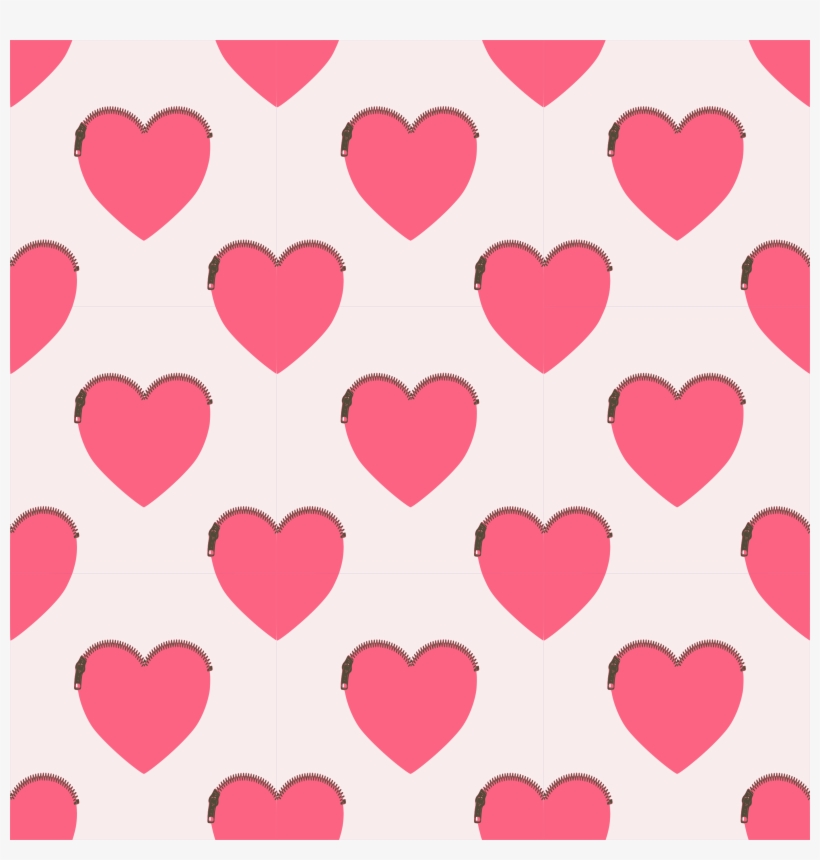 Drawing Pixel Art Heart - Seamless Pattern Heart, transparent png download