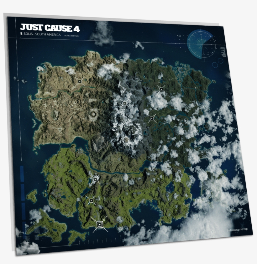 Map Of Solis - Just Cause 4 Map, transparent png download
