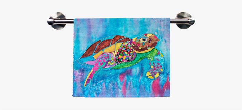 Turtle Time Hand Towel - Live Free Turtle Time Glass Cutting Board, transparent png download