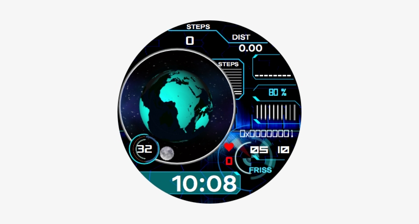 Sci-fi Hud Animated - Samsung Gear S2, transparent png download
