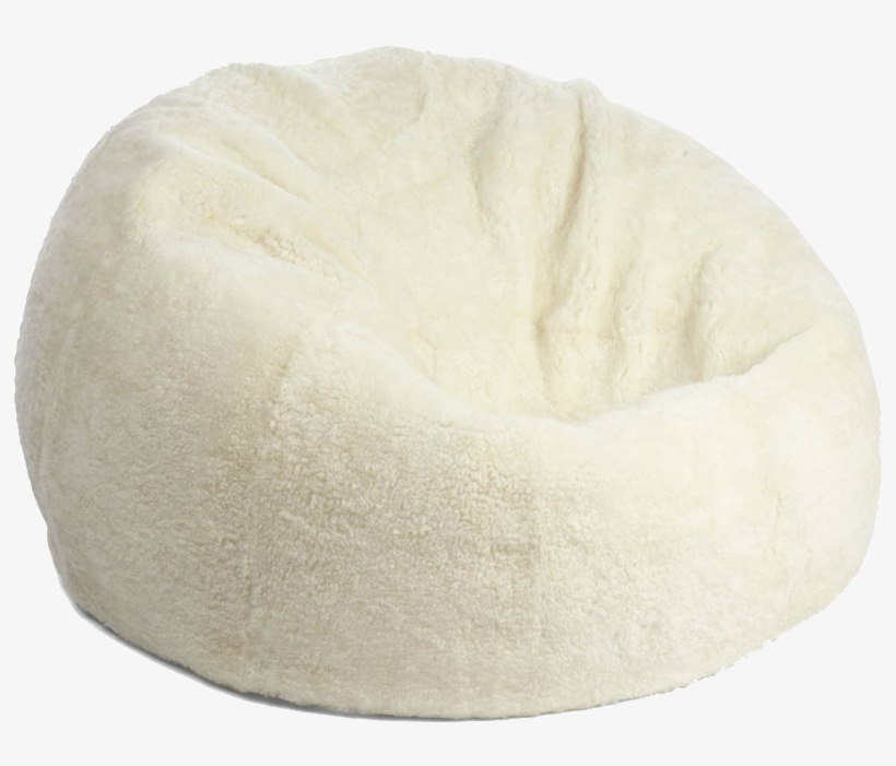 Short Curly Wool Bean Bag, Ivory - Comfort, transparent png download
