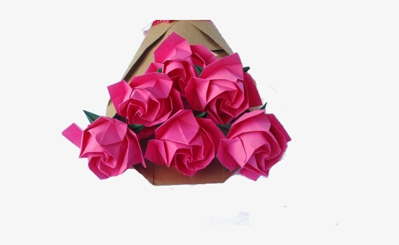 Imagen De Ramo De Rosas Abiertas En Origami X 6 - Garden Roses, transparent png download