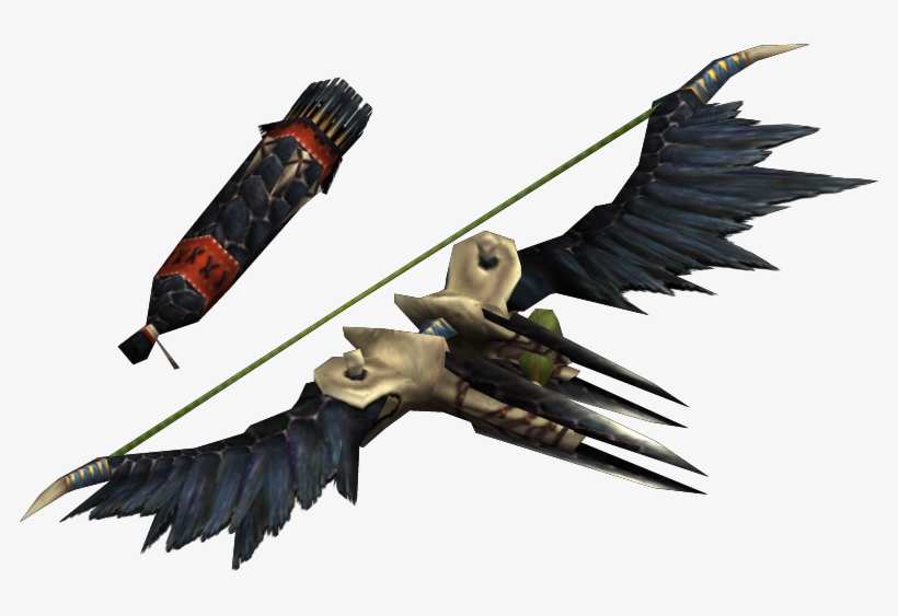 D) Midnight Bow - Monster Hunter Nargacuga Bow, transparent png download