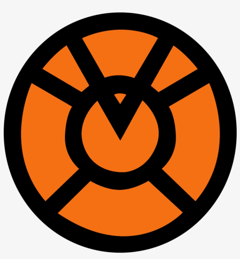 Orange Lantern Corps Symbol Fill By Mr Droy-d613gtb - Orange Lantern Corps Logo, transparent png download