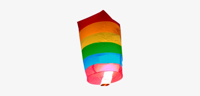 Sky Lantern Rainbow - Flying Chinese Lantern Png, transparent png download