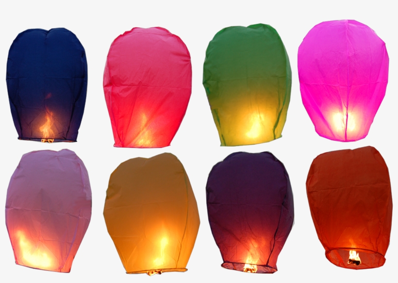 Shooting Lanterns Png Shooting Sky Lanterns - Colorful Lanterns Png, transparent png download