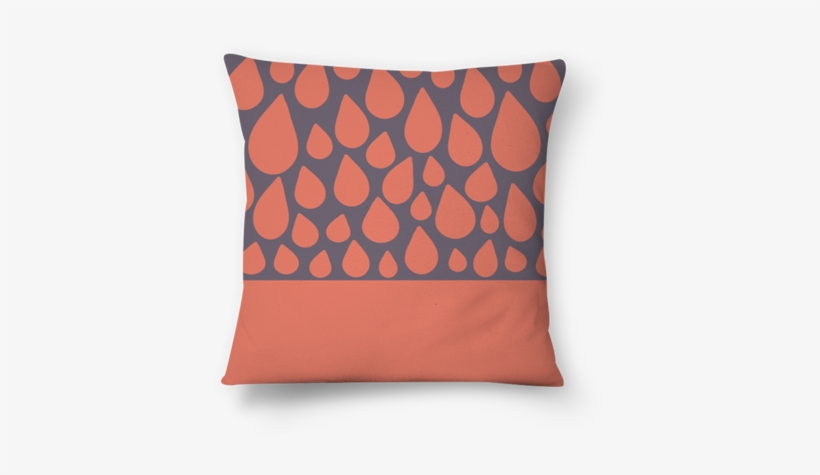 Almofada Gotas Coral Do Studio Caligrafica Por R$60,00 - Cushion, transparent png download
