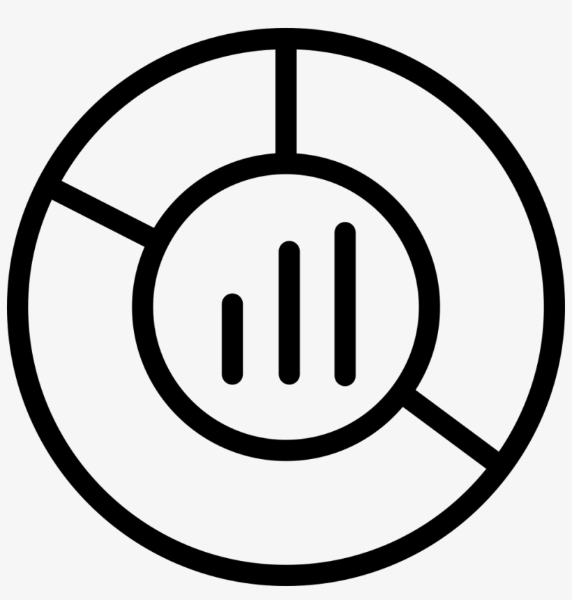 Pie Circular Graphic With Bars In The Center Part Thin - Web Cam Icon, transparent png download