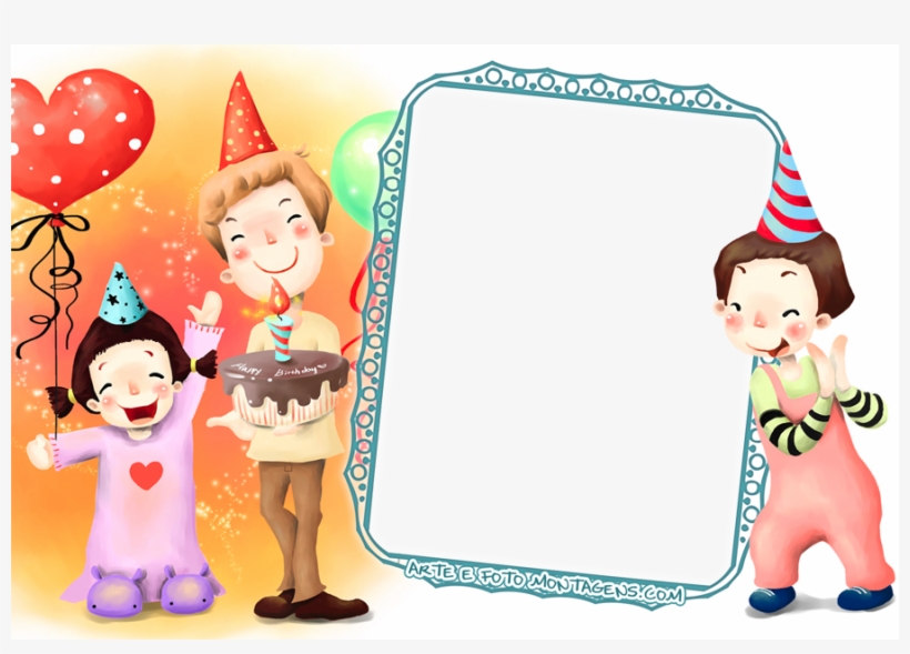 Montagem Para Fotos - Birthday Moment Picture Cartoon, transparent png download