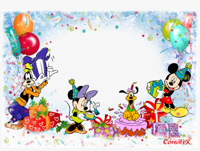 Cartão De Aniversário Disney Clipart Convite Birthday - Convite De Aniversario Disney, transparent png download