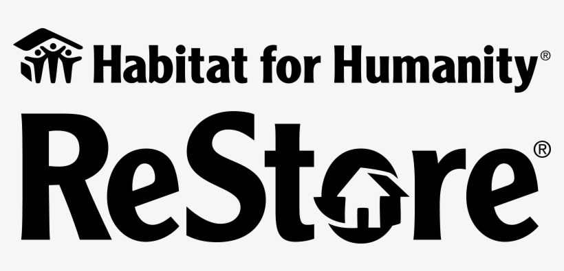 Habitat Restore Logo Black Text Transparent Background - Habitat For Humanity Restore, transparent png download