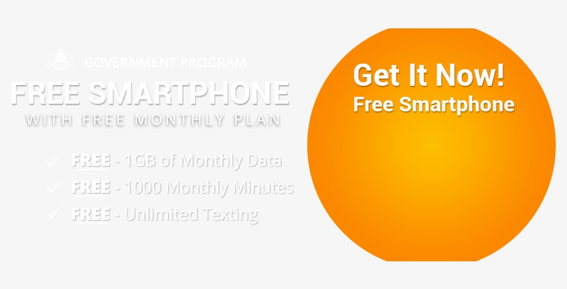 Free Government Cell Phones And Free Minutes No Fees, - Circle, transparent png download