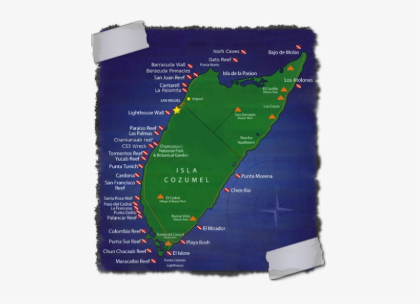 Cozumel Map - Cozumel, transparent png download