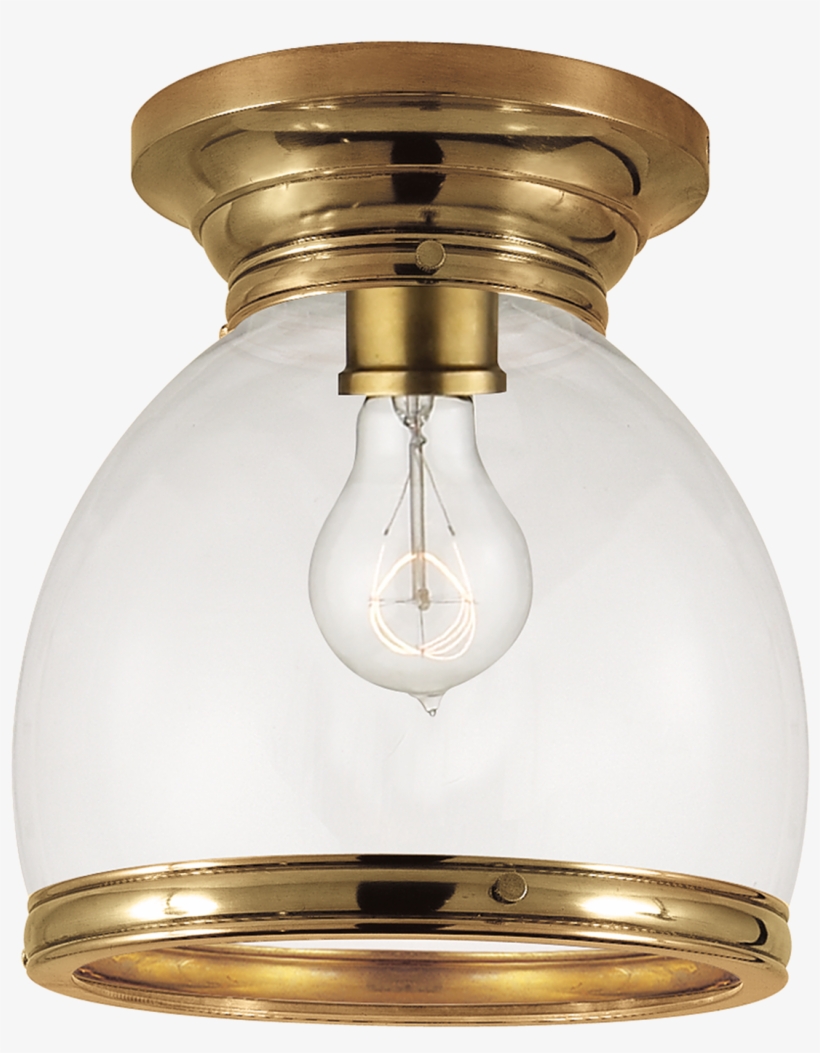 Edwardian Open Bottom Flush Mount In Antique-burnished - Visual Comfort Chc4132ab-cg E. F. Chapman Edwardian, transparent png download