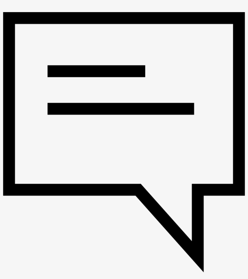 Rectangular Speech Balloon - Speech Balloon, transparent png download
