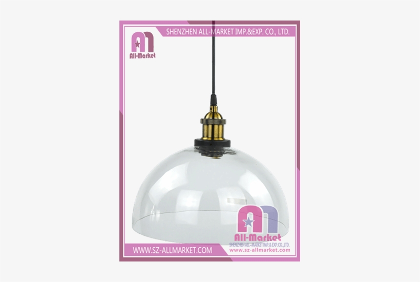 Glass Dome Lamp Shade - Chandelier, transparent png download