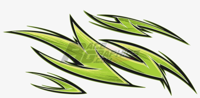 Fire Flare Green Vinyl Wrap - Car, transparent png download