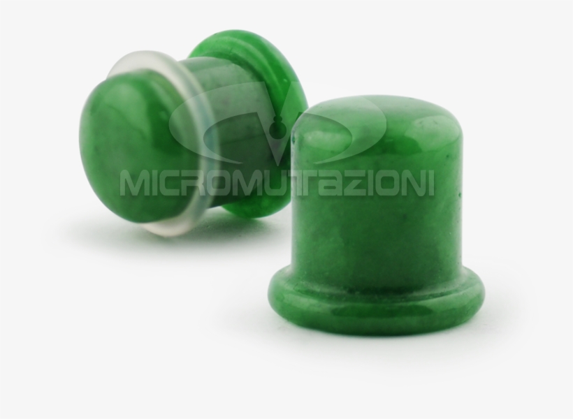 Single Flare Stone Plug Green Jade Ear - Jade, transparent png download