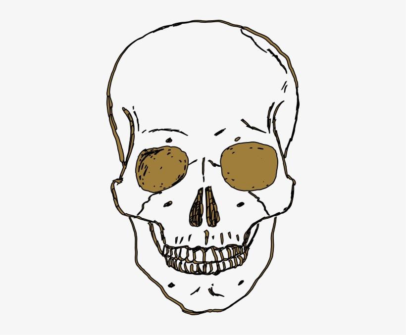 Gold Skull Clip Art - Skull Clipart, transparent png download
