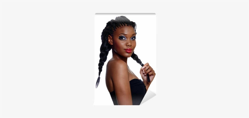 African Beautiful Woman With Braids - Braid, transparent png download