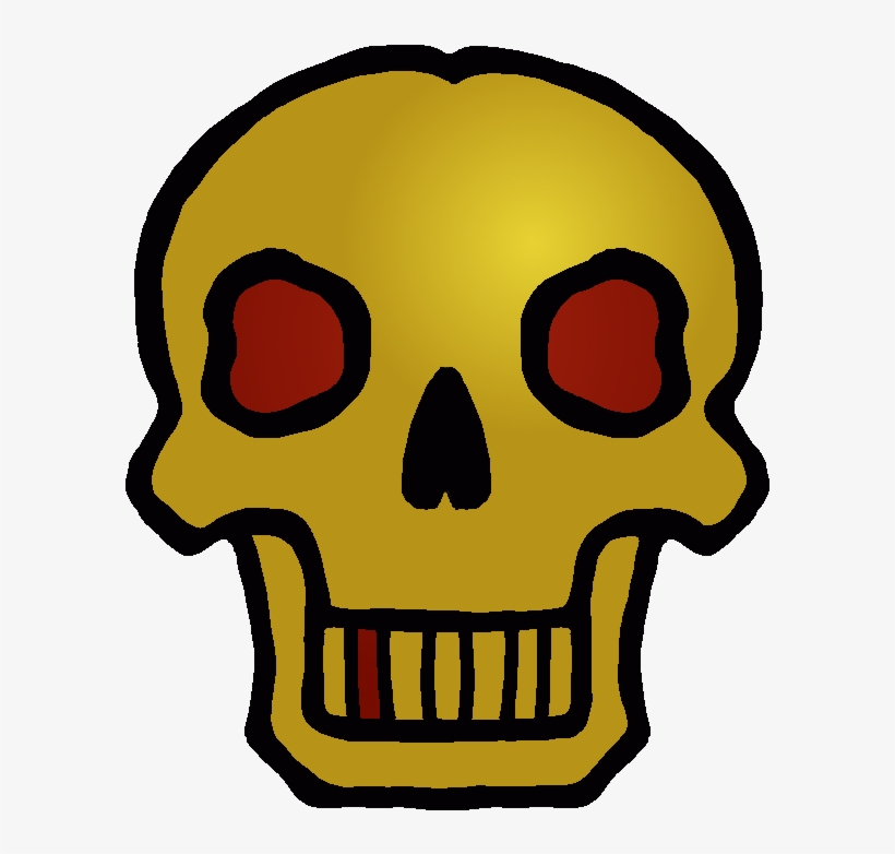 Gold - Cartoon Bone Skull Transparent, transparent png download
