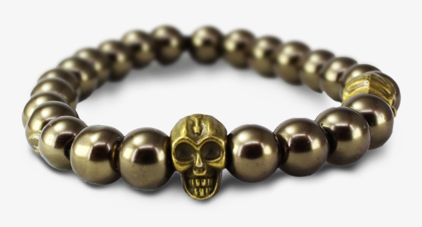 Bronze And Gold Skull Bracelet - Bracelet, transparent png download