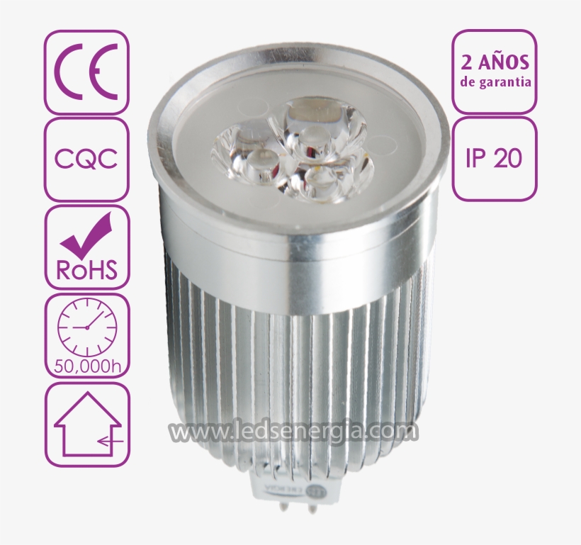 Bombilla Led Dicroica 9w Mr16 - Alt Attribute, transparent png download