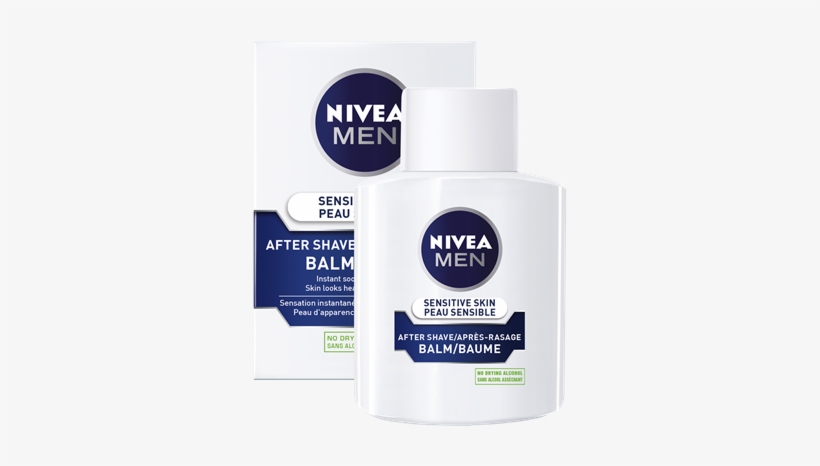 Baby Skin Pack Shot Mac Fix Balm - Nivea For Men Sensitive Post Shave Balm 3.3 Oz, transparent png download