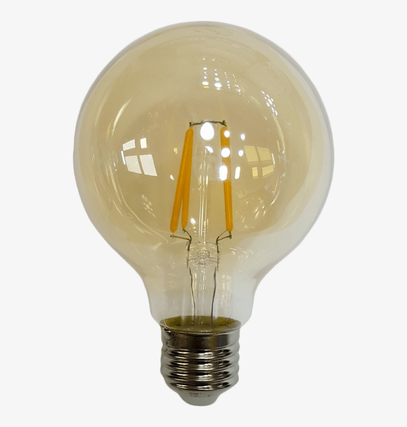 Bombillo Filamento Tipo Globo 4w - Incandescent Light Bulb, transparent png download