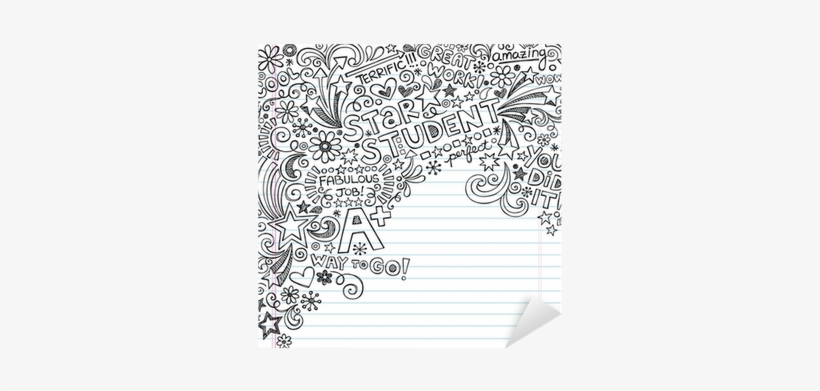 Star Honors Student Scribble Inky Notebook Doodles - Yearbook Doodles, transparent png download