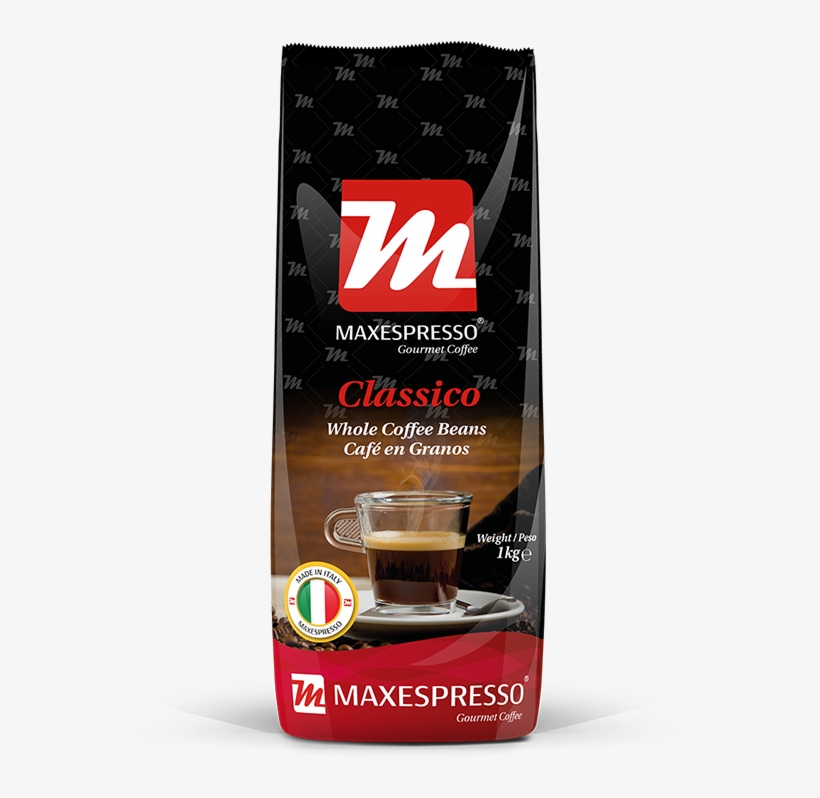 Classico Café En Granos - Maxespresso Gourmet Coffee Italian Quality Ground Made, transparent png download